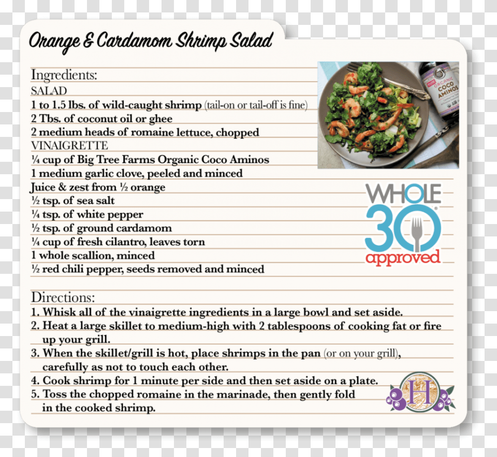 Orange Amp Cardamom Shrimp Salad, Menu, Document, Page Transparent Png