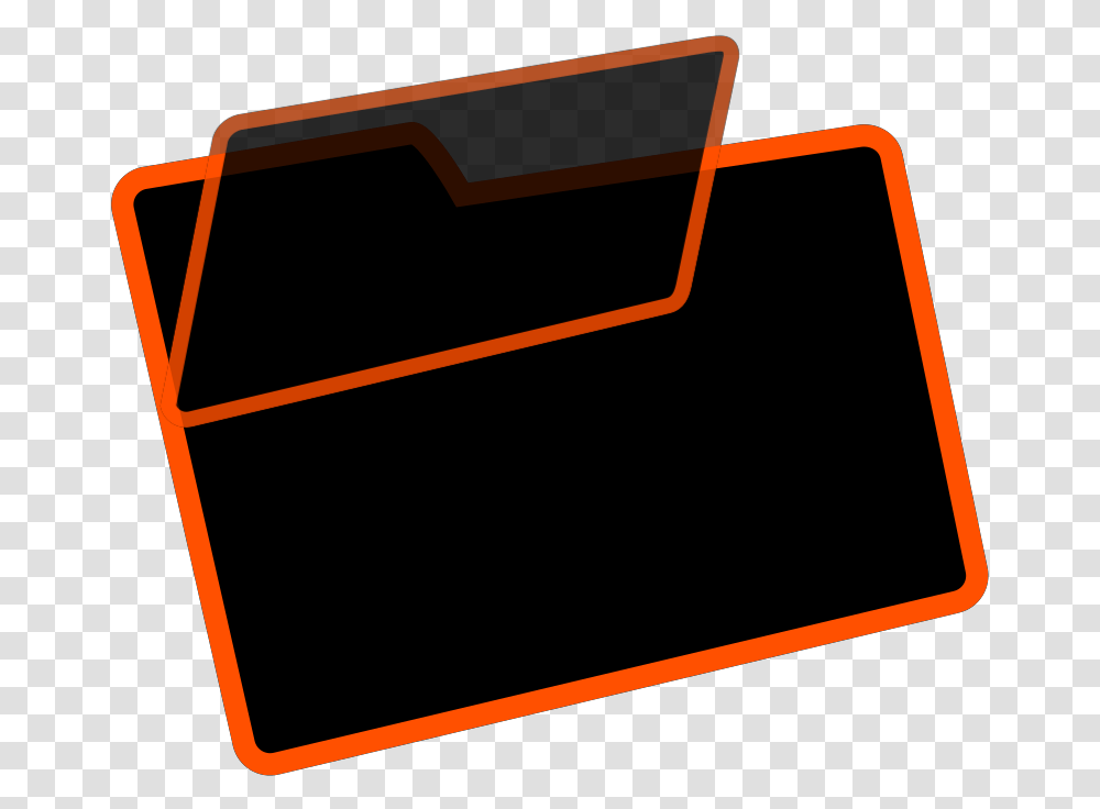 Orange And Black Folder Svg Vector Horizontal, File Binder, File Folder Transparent Png