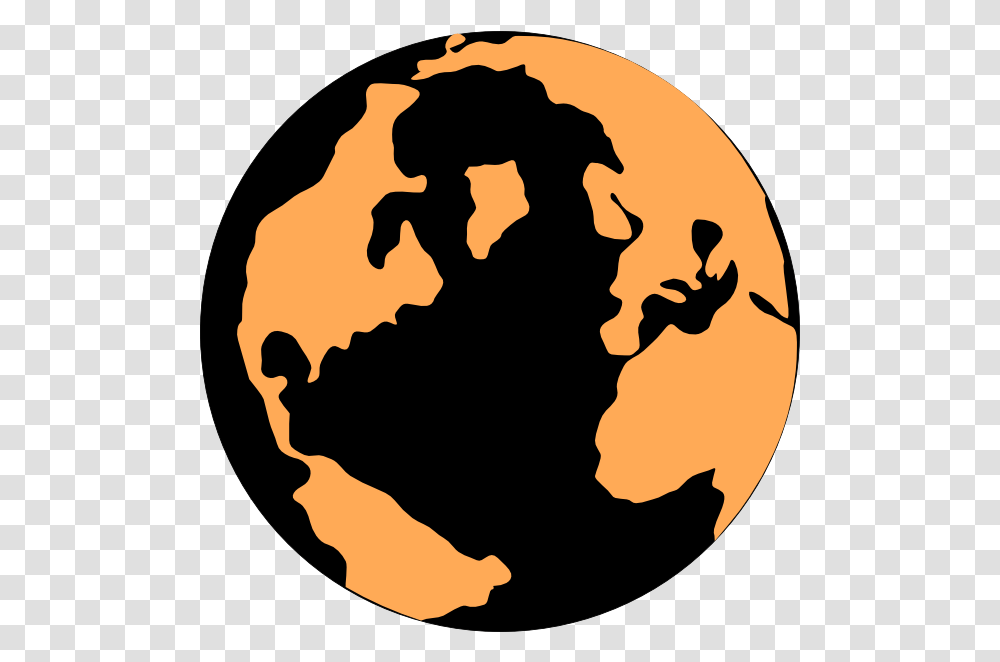 Orange And Black Globe Clip Art Vector Clip World Is A Rainbow, Astronomy, Outer Space, Universe, Planet Transparent Png