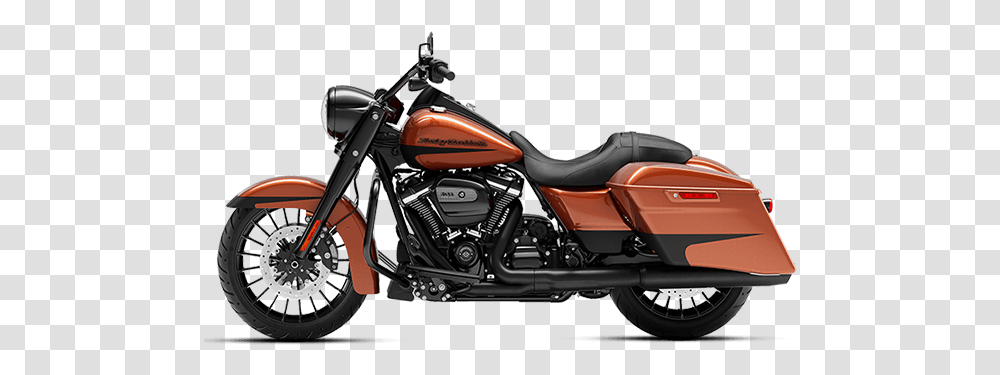 Orange And Black Harley Davidson Motorcycle 2018 Harley Davidson Road King, Vehicle, Transportation, Machine, Engine Transparent Png