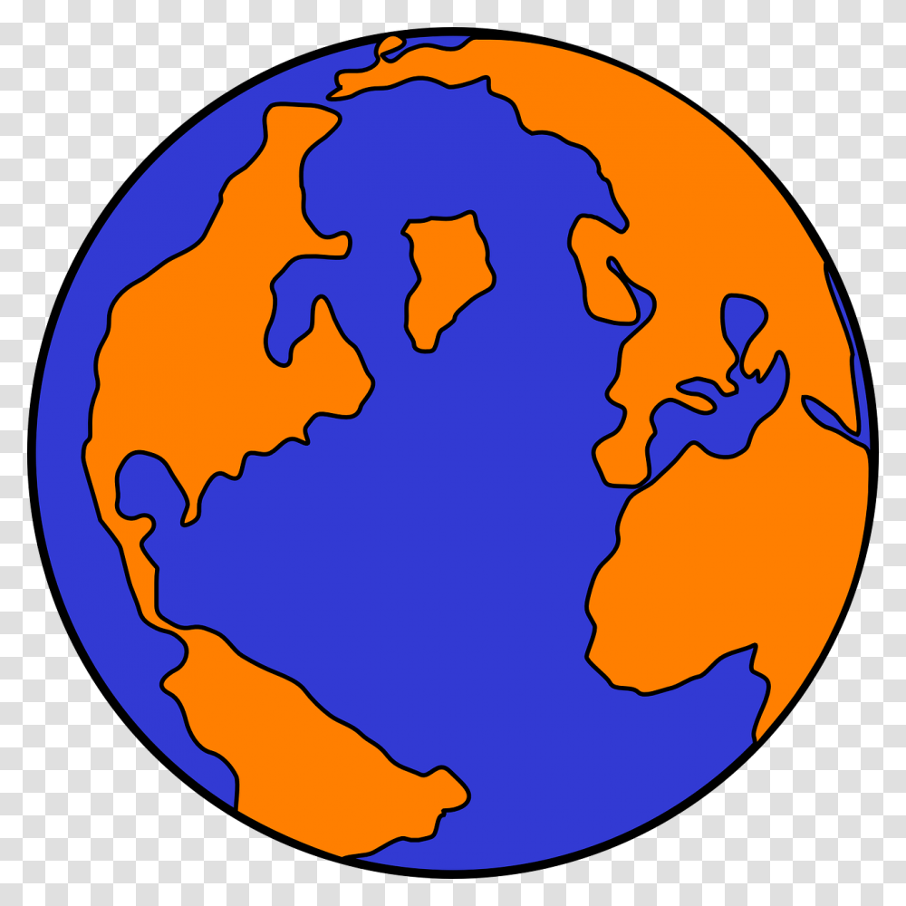 Orange And Blue Globe Clipart Download Orange And Blue Globe, Outer Space, Astronomy, Universe, Planet Transparent Png