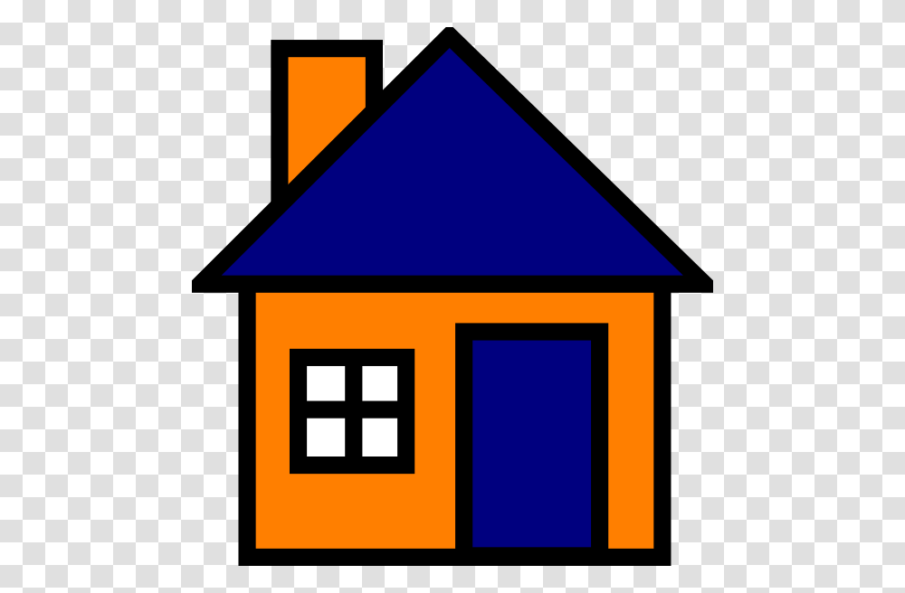 Orange And Blue House Svg Clip Arts Simple House Clipart, Housing, Building, Cabin, Outdoors Transparent Png