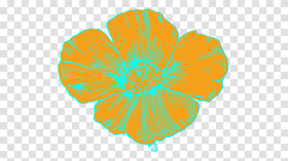 Orange And Blue Poppy Clip Art For Web, Plant, Flower, Blossom, Petal Transparent Png