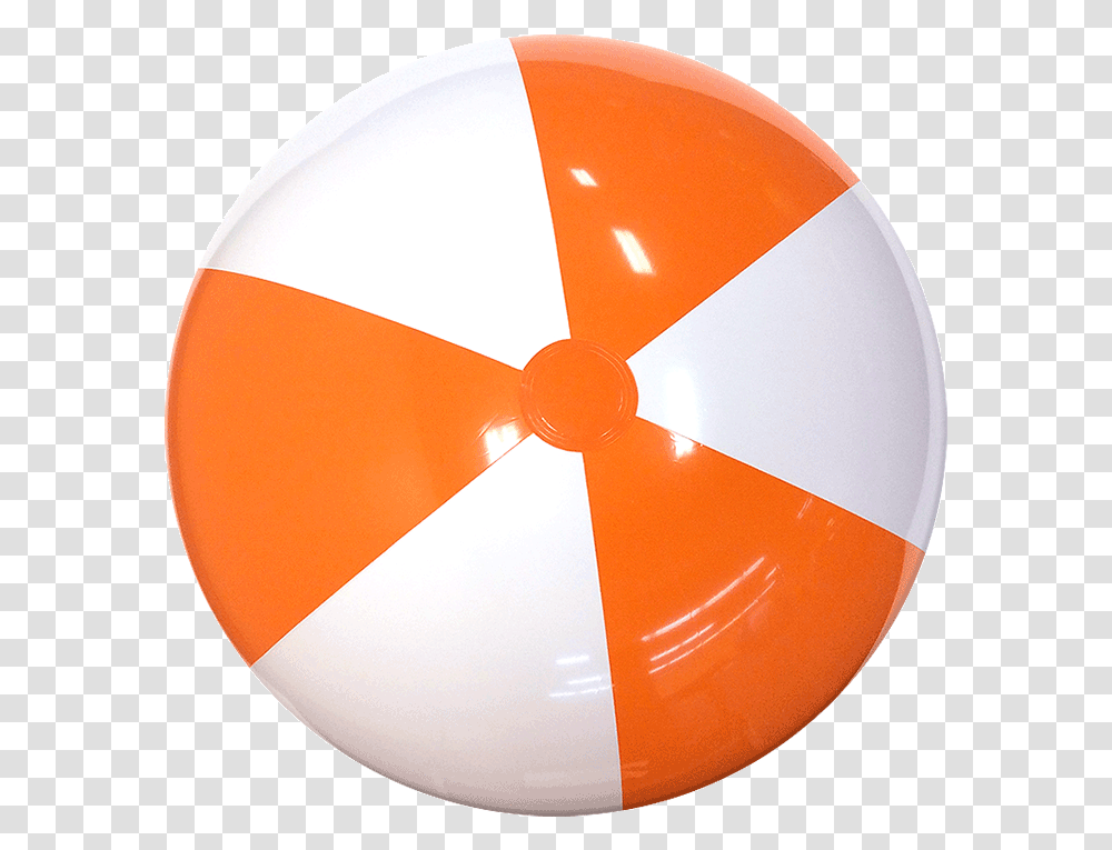 Orange And White Beach Ball, Sphere, Lamp, Inflatable Transparent Png