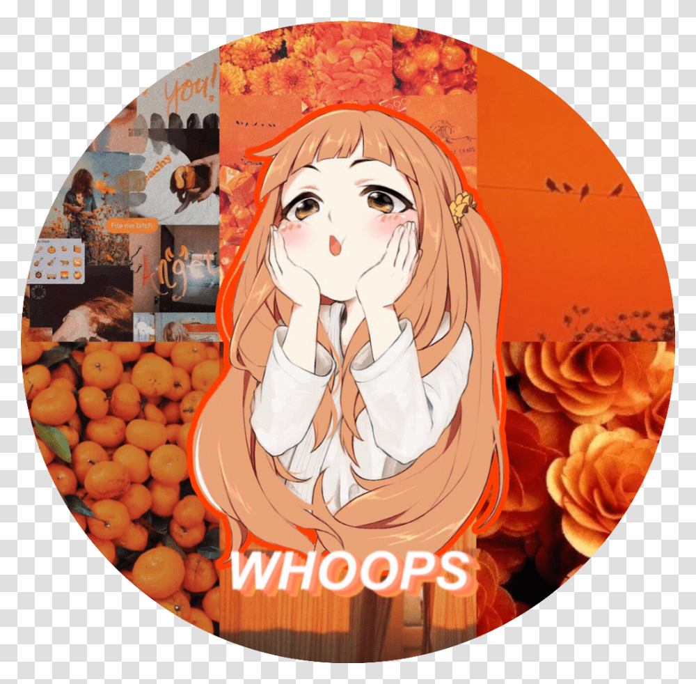 Orange Anime Icon, Collage, Poster, Advertisement, Plant Transparent Png