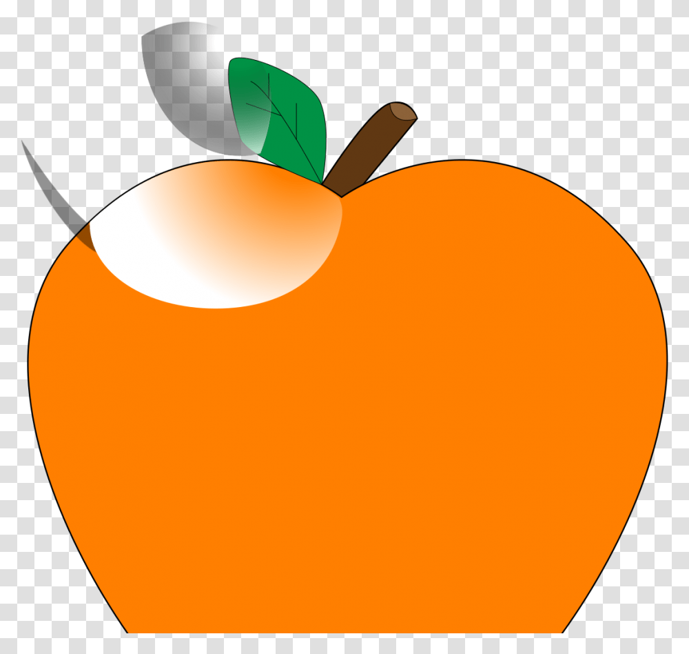 Orange Apple Svg Vector Clip Art Svg Clipart Apple, Plant, Apricot, Fruit, Produce Transparent Png