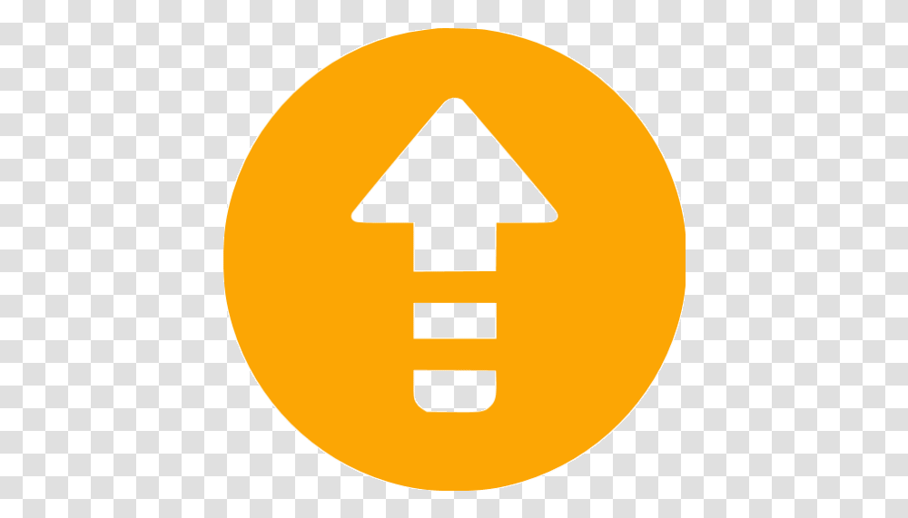 Orange Arrow Up 5 Icon Vertical, Symbol, Sign, Road Sign Transparent Png