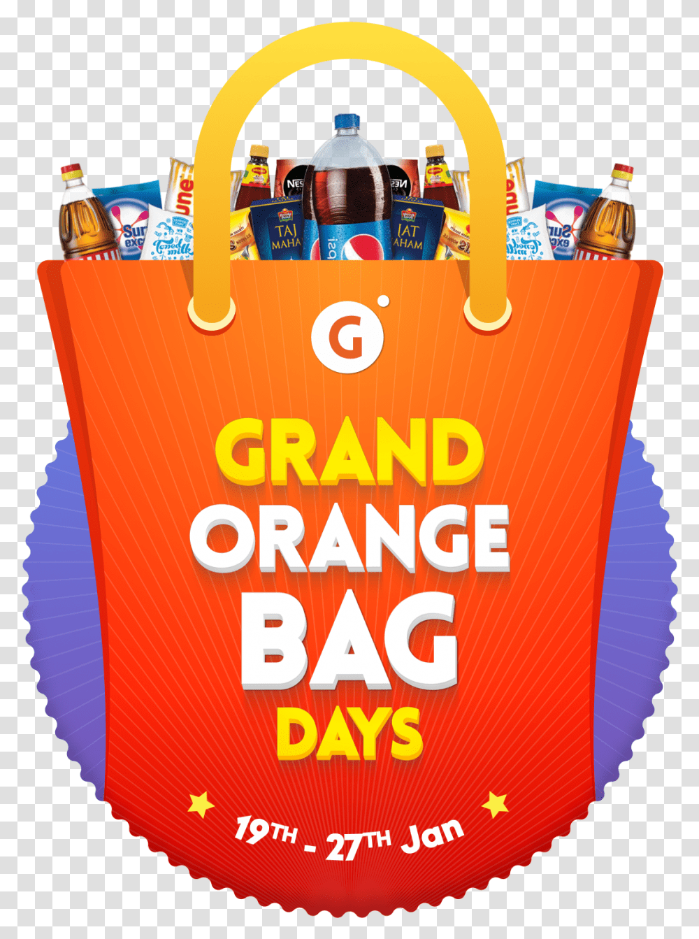 Orange Bag Days Large Demas E Divas, Shopping Bag, Tote Bag, Shopping Basket Transparent Png