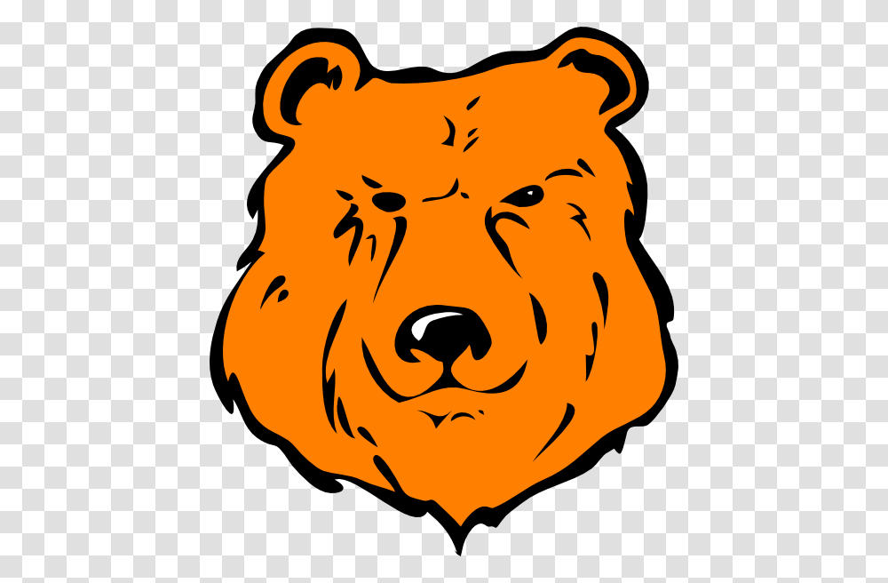 Orange Bear Clip Art At Clkercom Vector Online Royalty Cartoon Grizzly Bear Face, Bag, Food, Stencil Transparent Png