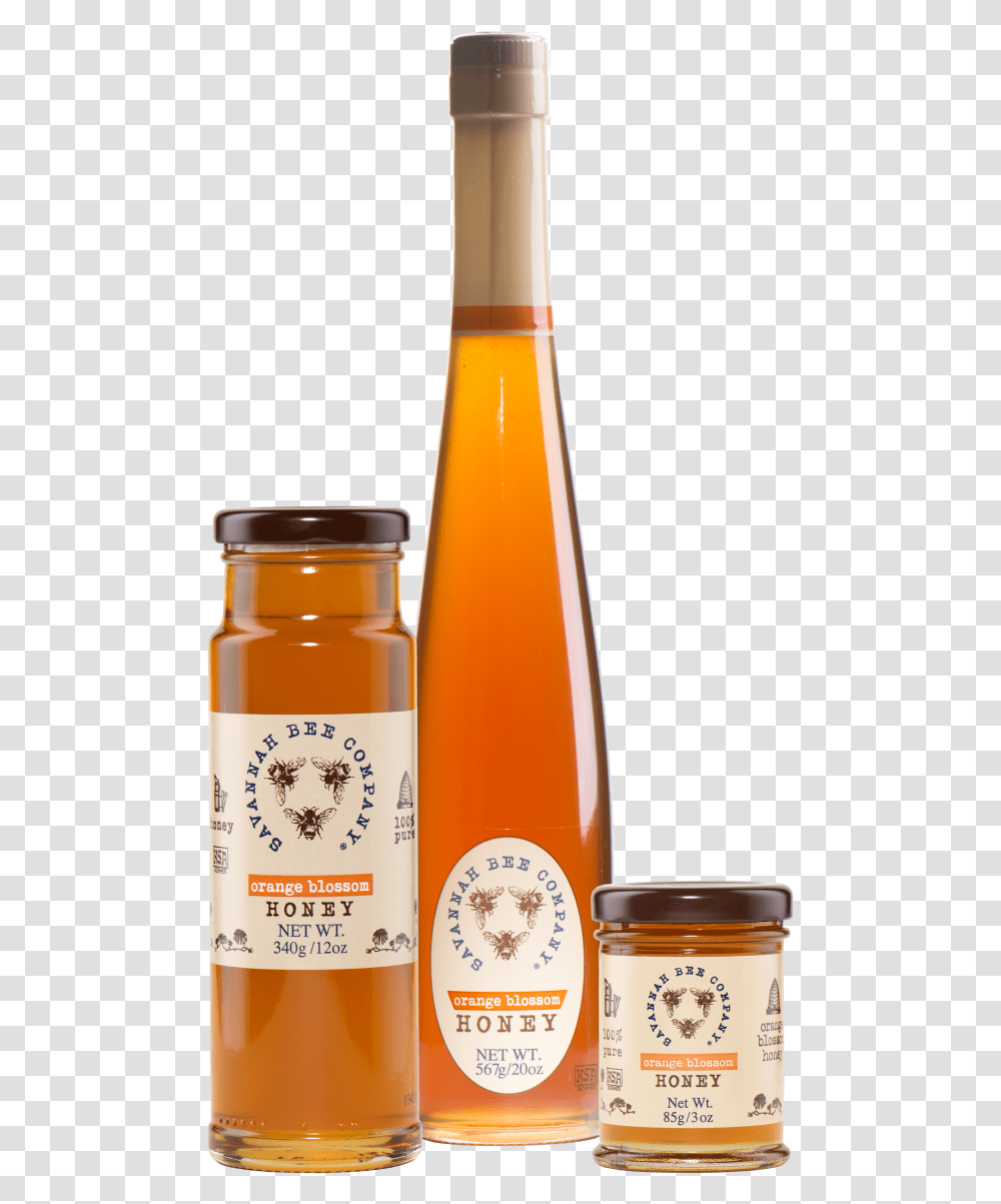 Orange Blossom Honey Glass Bottle, Beer, Alcohol, Beverage, Drink Transparent Png