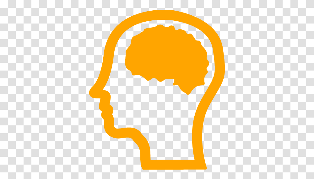 Orange Brain 3 Icon Free Orange Brain Icons Icons Brain Transparent Png