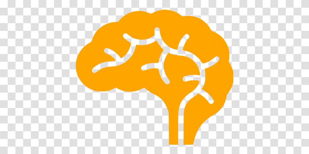 Orange Brain Icon Free Orange Brain Icons Brain Logo Black, Plant, Produce, Food, Vegetable Transparent Png