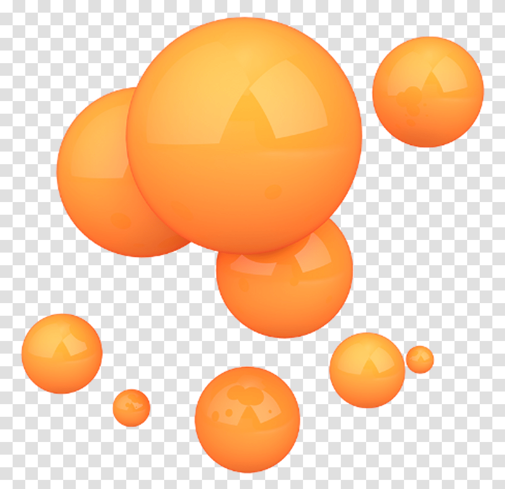 Orange Bubbles, Sphere, Balloon, Nuclear, Rattle Transparent Png