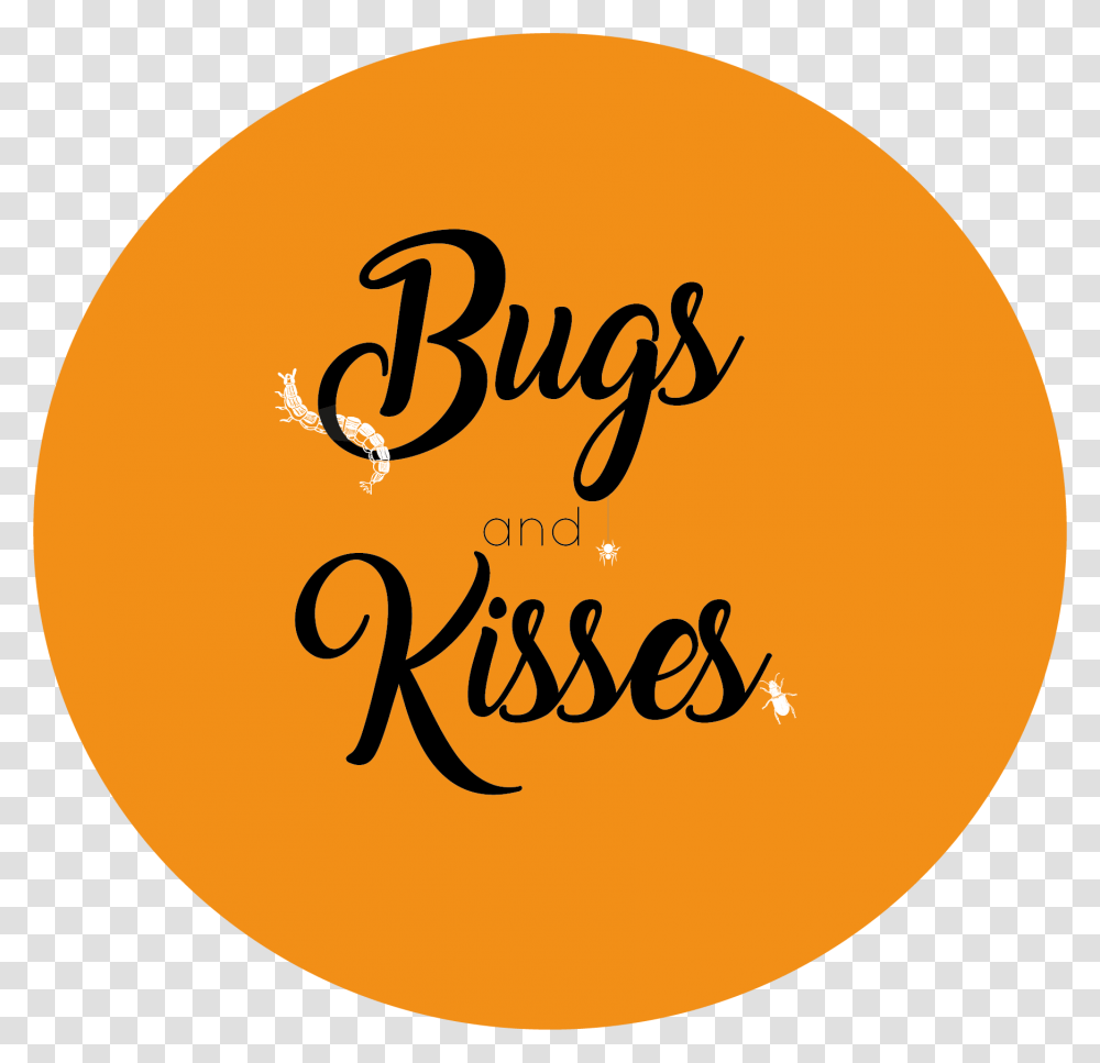 Orange Bugs And Kisses Halloween Themed Stickers Calligraphy, Label, Plant, Tennis Ball Transparent Png