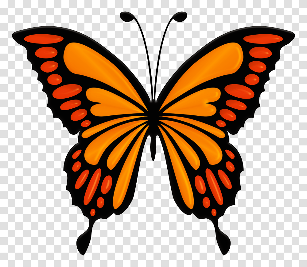 Orange Butterfly Clip Art Transparent Png