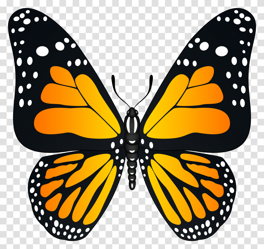 Orange Butterfly Clipart Yellow, Insect, Invertebrate, Animal, Monarch Transparent Png