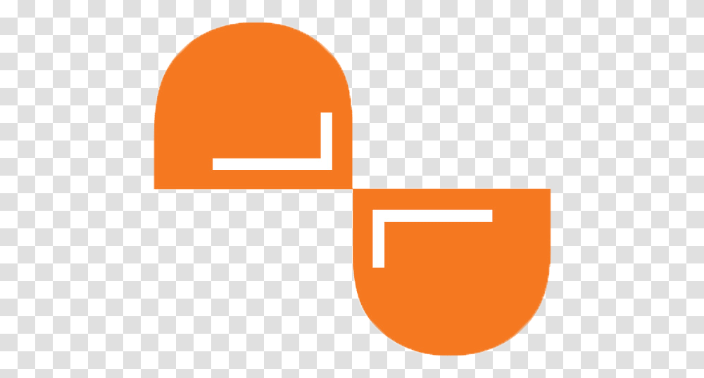 Orange Capsule Icon For Development Practice Circle, Bowl, Hardhat, Helmet Transparent Png