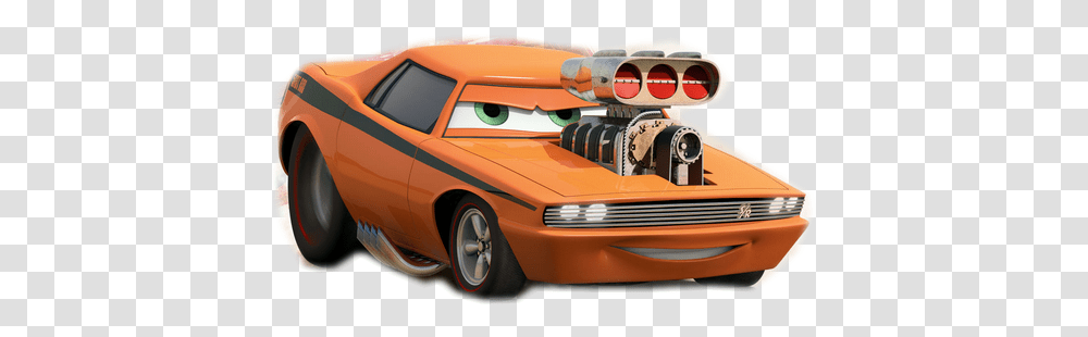Orange Car From The Movie Cars Official Psds Dodge Challenger Movie Cars, Vehicle, Transportation, Sports Car, Coupe Transparent Png