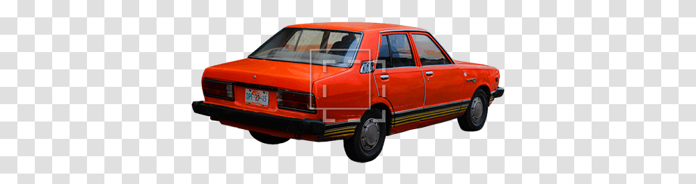 Orange Car With Stripes Immediate Entourage Retro Car Parked, Van, Vehicle, Transportation, Pickup Truck Transparent Png