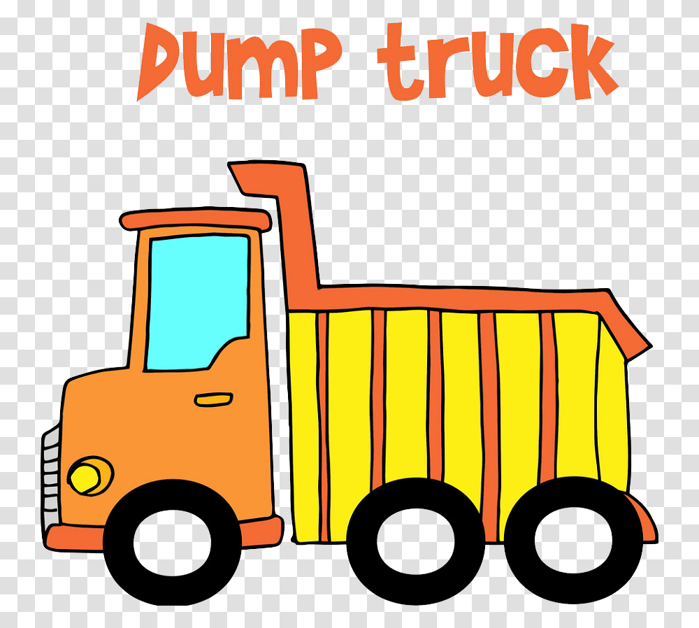 Orange Cartoon Dump Truck Clipart World Commercial Vehicle, Transportation, Tractor, Text, Fire Truck Transparent Png
