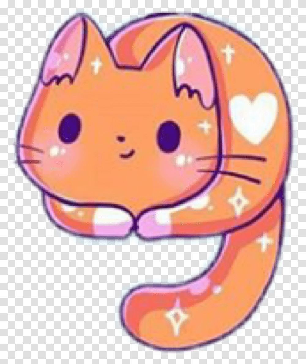 Orange Cat Clipart Kawaii Cute Cartoon Cats, Helmet, Apparel, Mouth Transparent Png