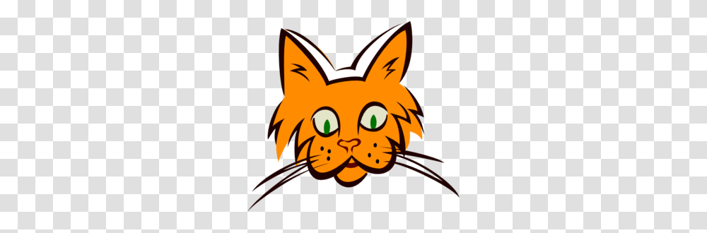 Orange Cat Face Clip Art, Label, Pattern Transparent Png