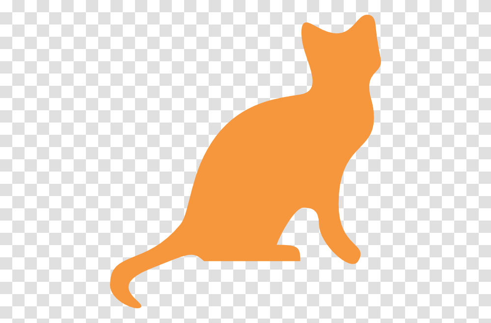 Orange Cat Silhouette Svg Clip Arts Orange Cat Silhouette, Animal, Mammal, Pet, Egyptian Cat Transparent Png