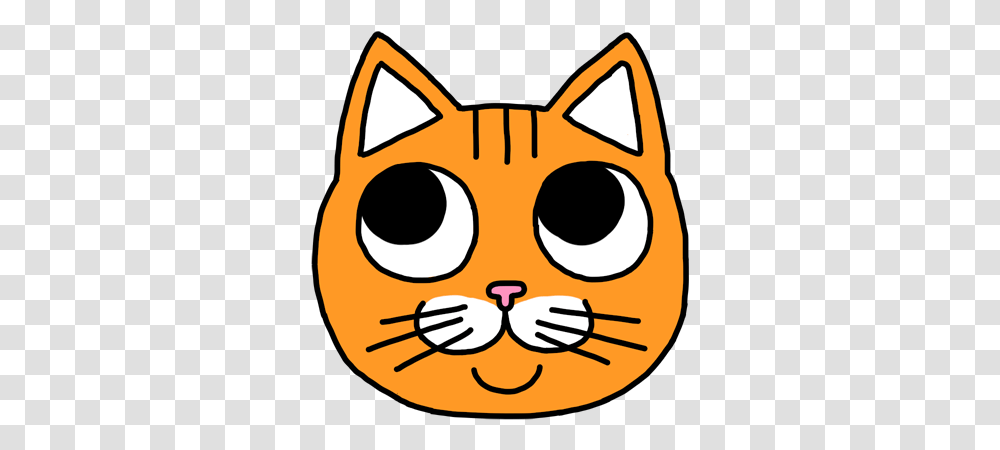 Orange Cat Stickers Messages Sticker Cartoon Orange Cat Face, Pillow, Cushion, Pac Man, Halloween Transparent Png