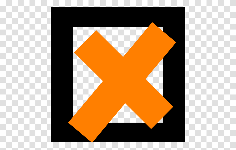 Orange Check Mark Clip Art At Clker, Logo, Trademark, Cross Transparent Png