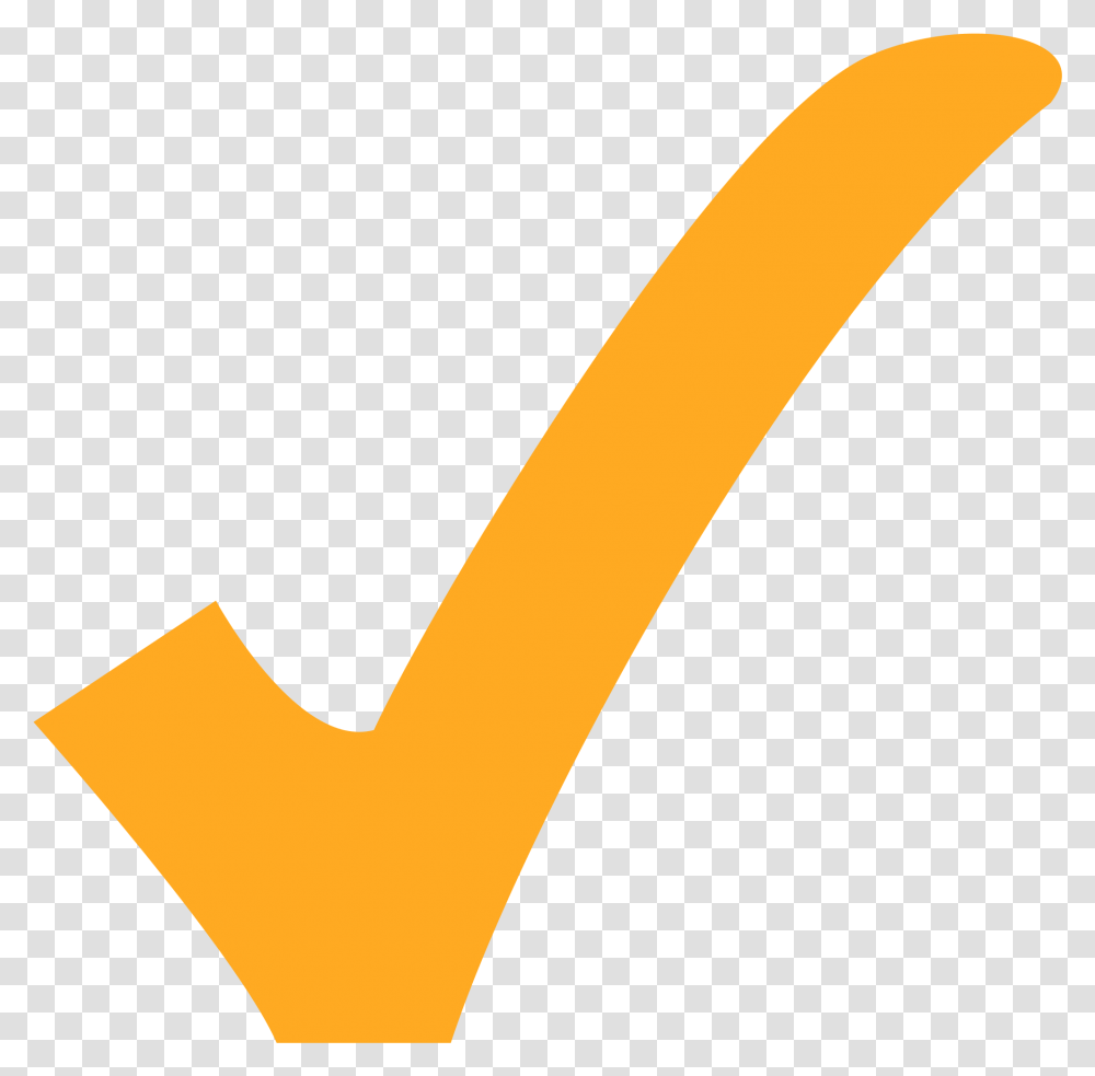 Orange Check Orange Check Mark, Axe, Tool, Text, Symbol Transparent Png