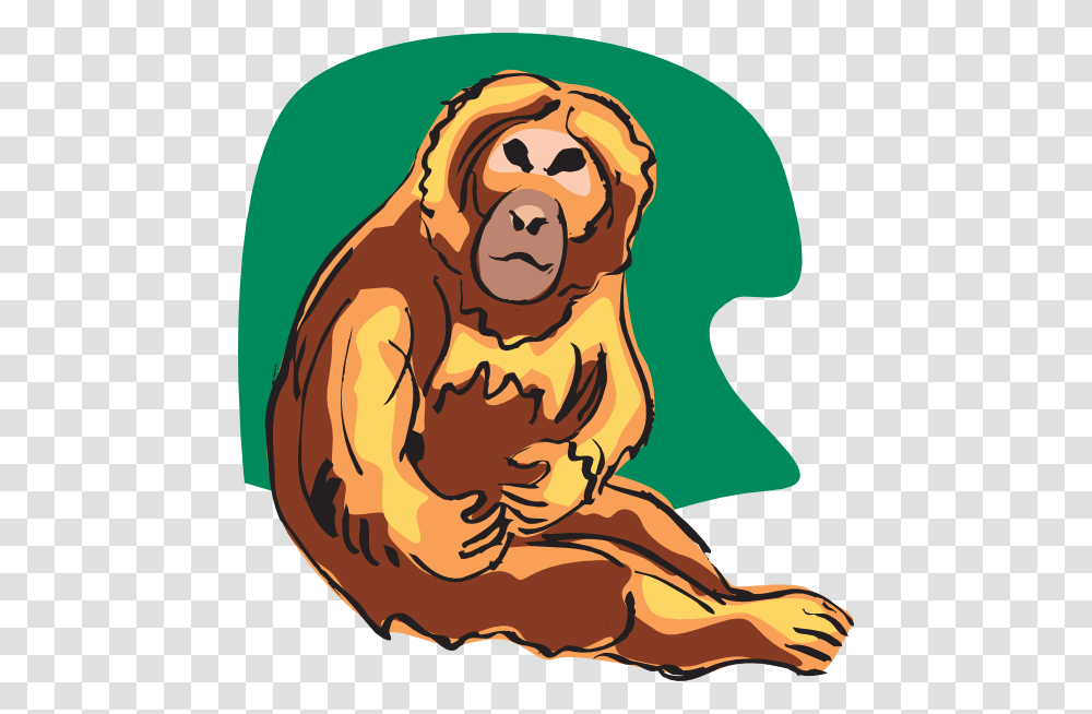 Orange Chimp Clip Art, Ape, Wildlife, Mammal, Animal Transparent Png