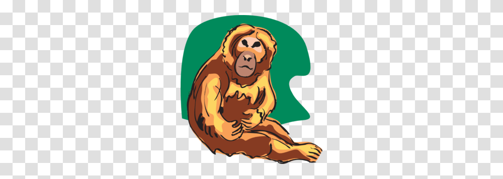 Orange Chimp Clip Art, Wildlife, Animal, Mammal, Ape Transparent Png