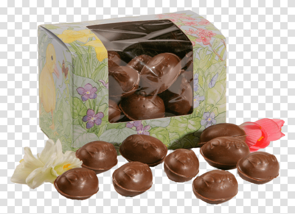 Orange Chocolate Eggs In Easter Candy Box Honmei Choco, Sweets, Food, Confectionery, Fudge Transparent Png