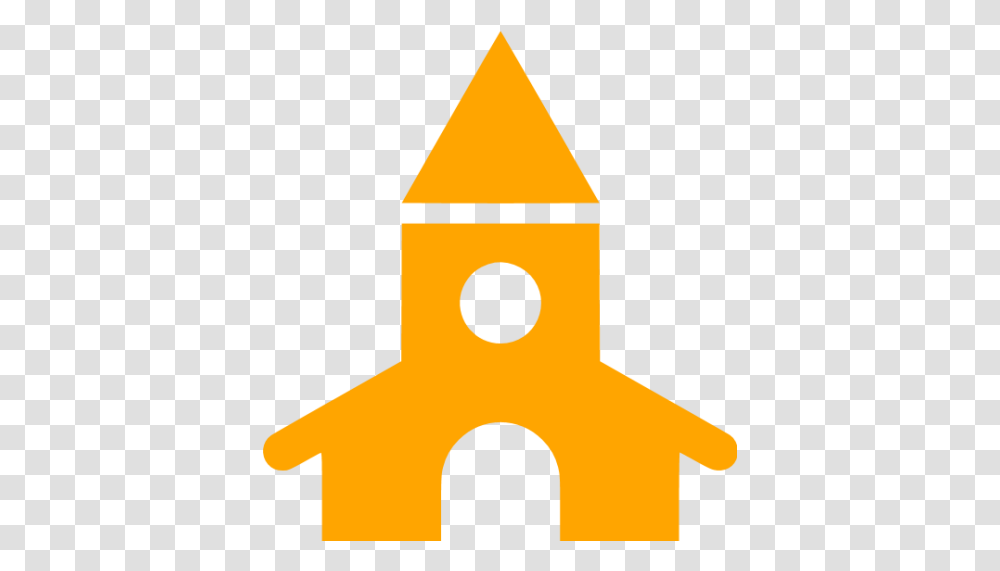 Orange Church Icon Free Orange Church Icons Church Icon Orange, Triangle, Cone Transparent Png