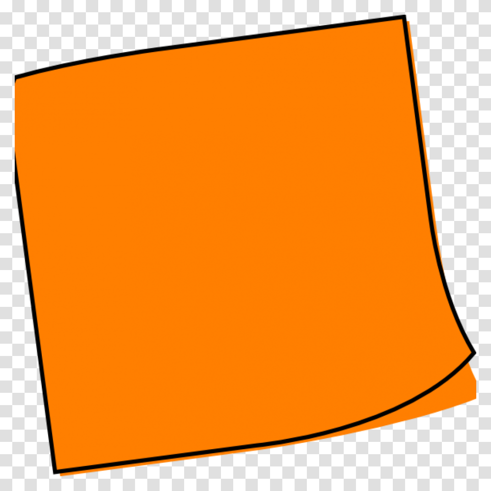 Orange Clipart Sticky Note Orange Post It Note Clipart, Paper, Bag, Cushion, Sack Transparent Png
