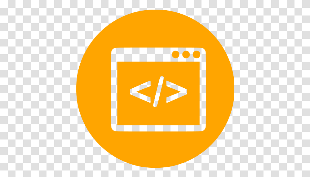 Orange Code Optimization 2 Icon Free Orange Seo Icons Code Icon Blue, Symbol, Sign, Road Sign Transparent Png