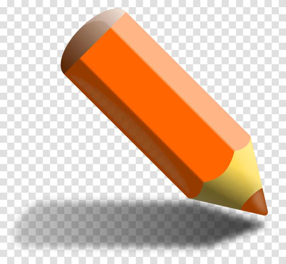 Orange Color Pencil Clipart Transparent Png