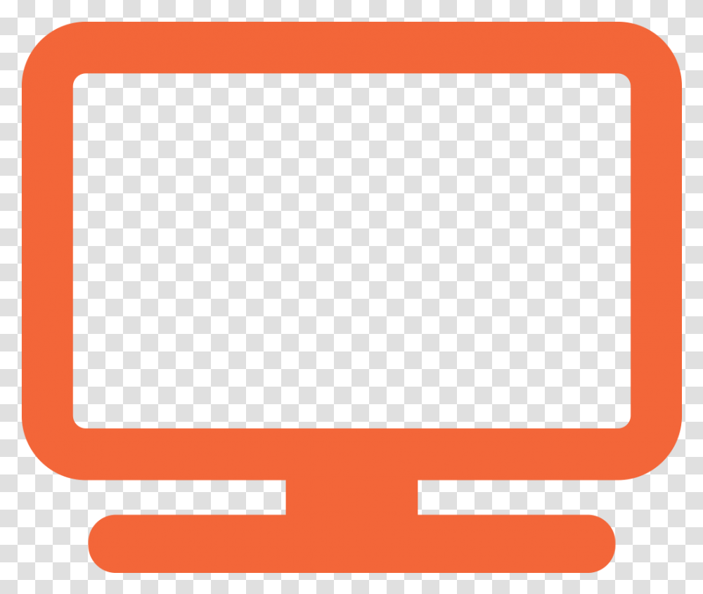 Orange Computer Icon, Screen, Electronics, Monitor Transparent Png