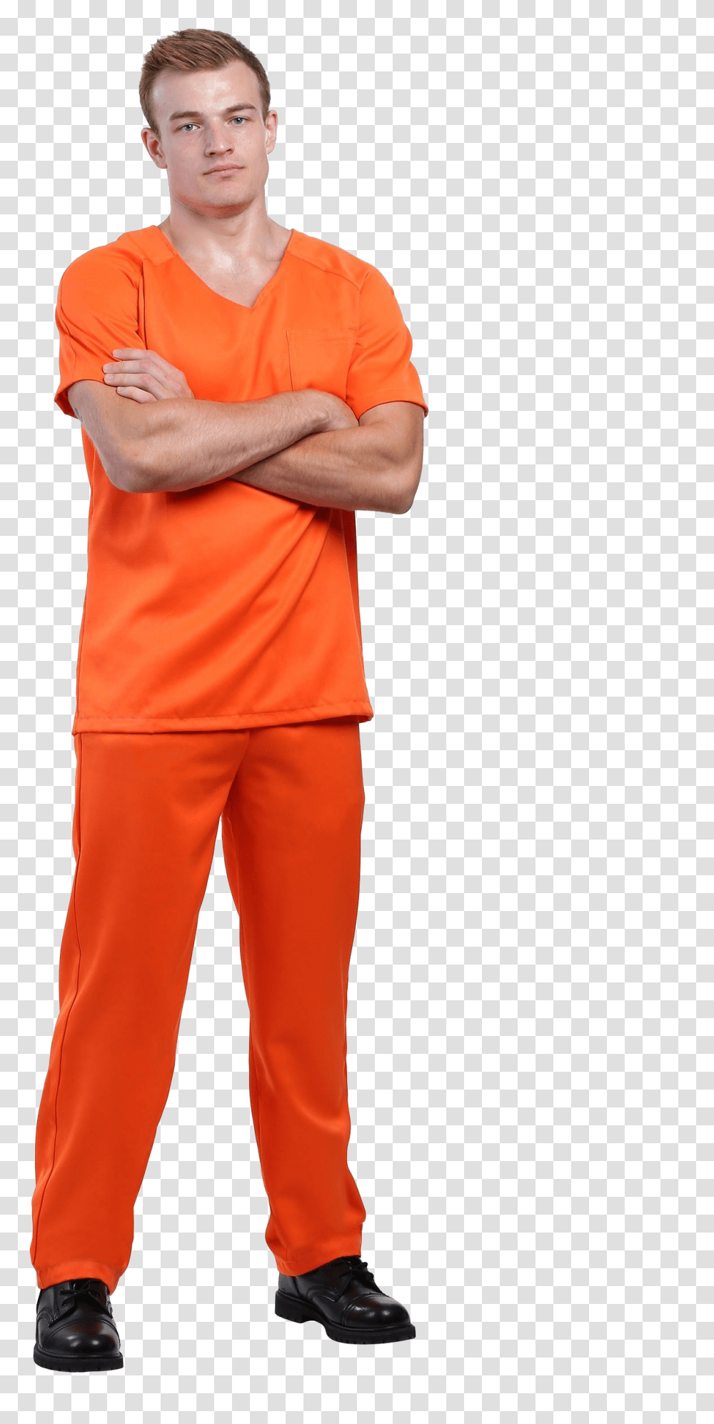 Orange Costume Prisoner Picture Prisoners, Person, Human, Apparel Transparent Png