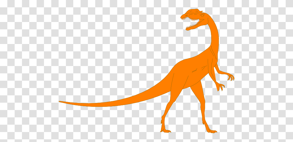 Orange Dino Clip Art, Dinosaur, Reptile, Animal, T-Rex Transparent Png