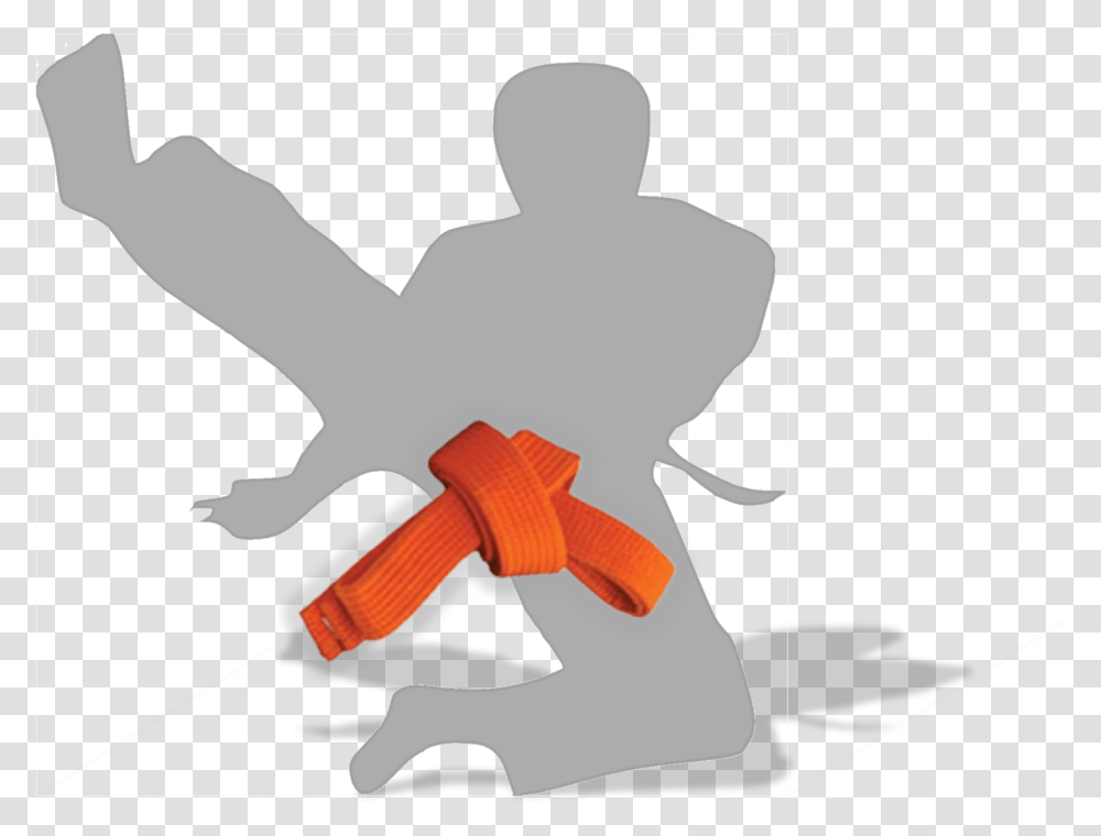 Orange Display Kick, Person, Human, Silhouette, Kneeling Transparent Png