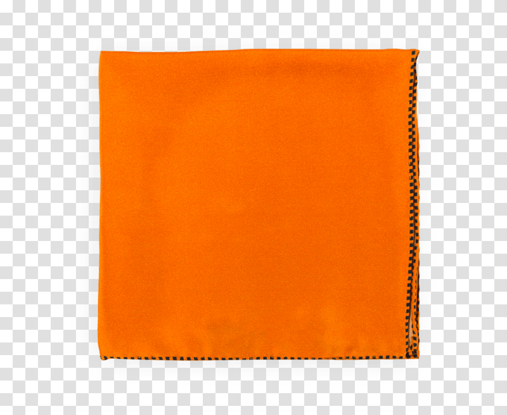 Orange Dotted Trim Pocket Square Squareguard Leather, Label, Mousepad, Mat Transparent Png