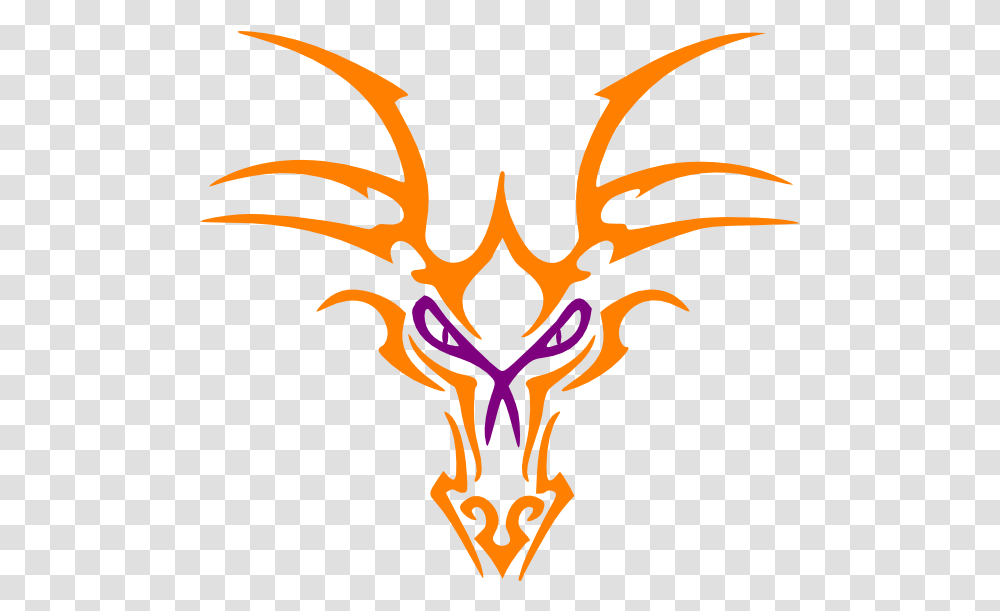 Orange Dragon Icon Clip Arts For Web Clip Arts Free Easy Dragon Tattoo Simple, Antelope, Wildlife, Mammal, Animal Transparent Png