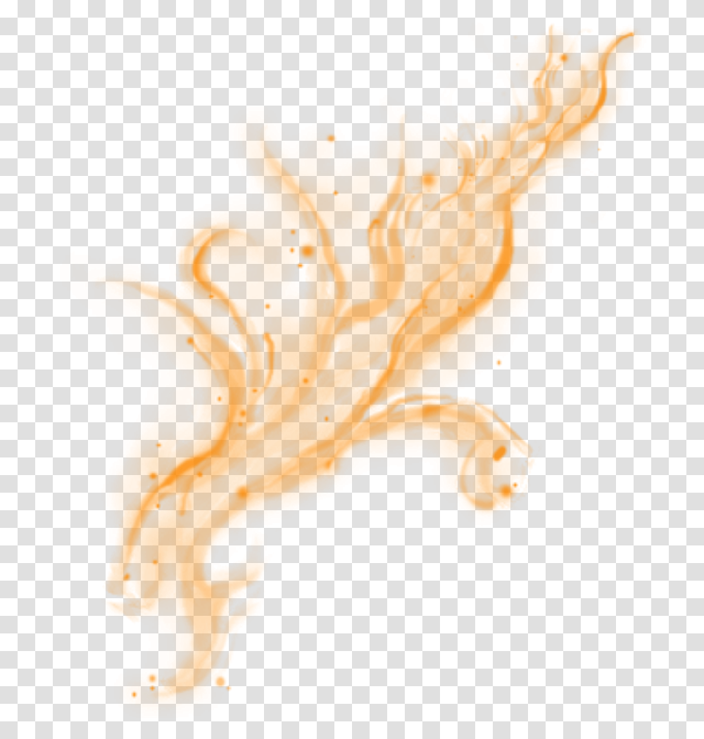 Orange Effects Art, Leaf, Plant, Silhouette, Fire Transparent Png
