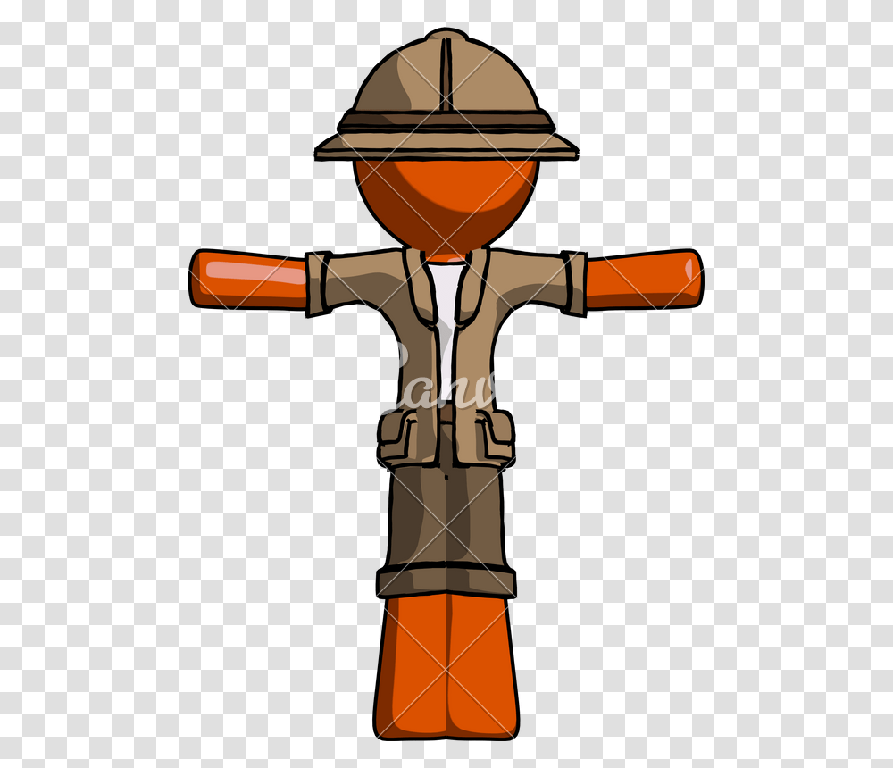 Orange Explorer Ranger Man T Pose Arms Up, Lamp, Leisure Activities, Musical Instrument, Drum Transparent Png