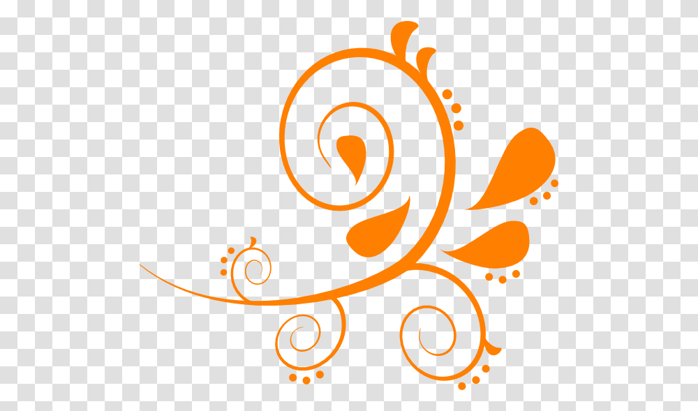 Orange Fancy Swirl Clip Art, Floral Design, Pattern, Dynamite Transparent Png