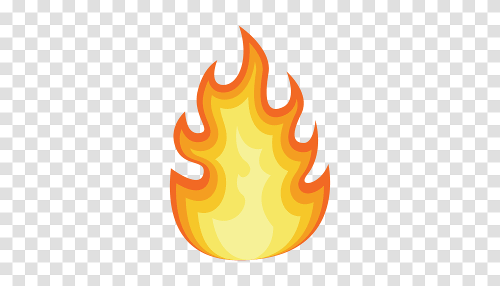 Orange Fire Cartoon Silhouette, Flame, Bonfire Transparent Png