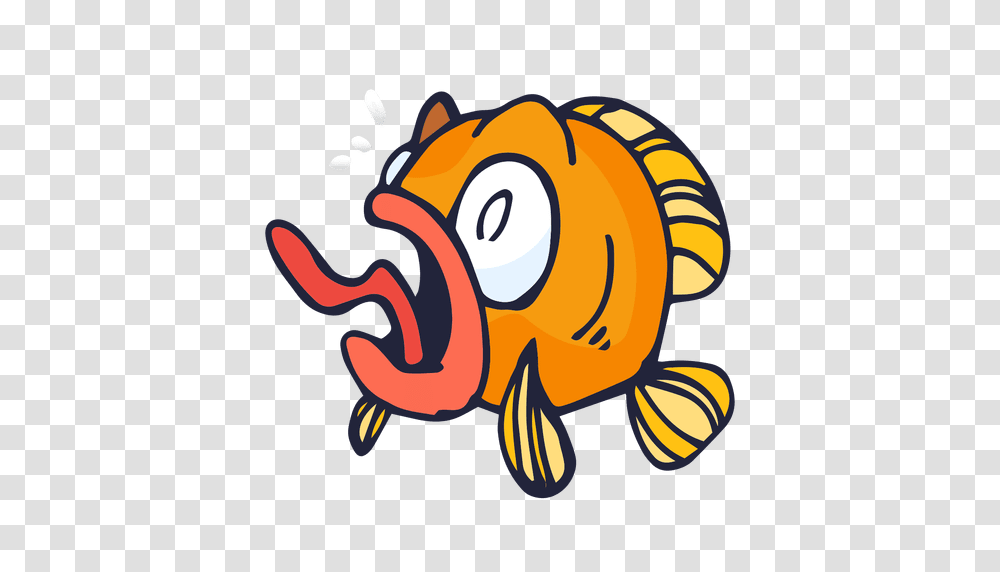 Orange Fish Cartoon, Goldfish, Animal Transparent Png