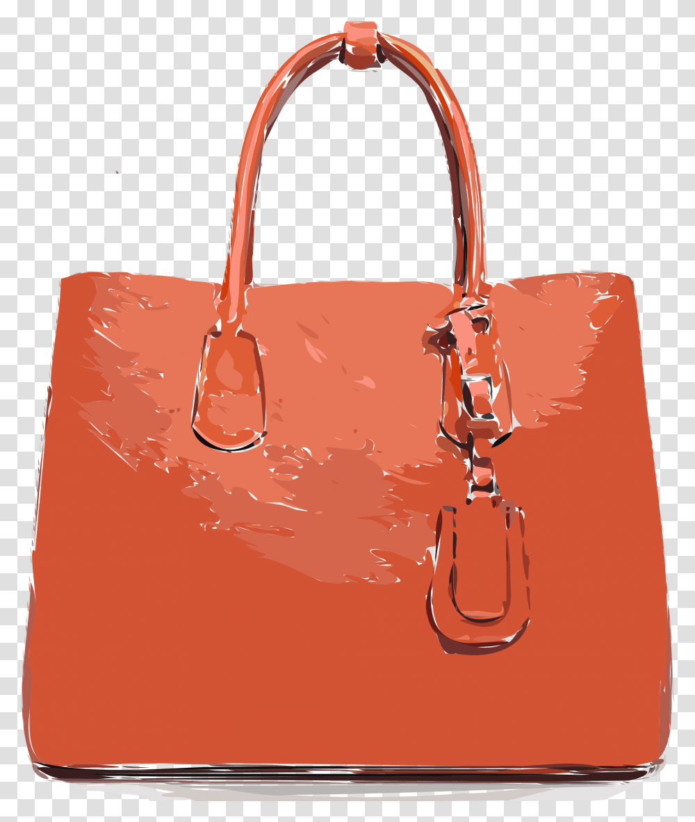 Orange Flat Leather Bag Clip Arts Handbag, Accessories, Accessory, Purse, Tote Bag Transparent Png