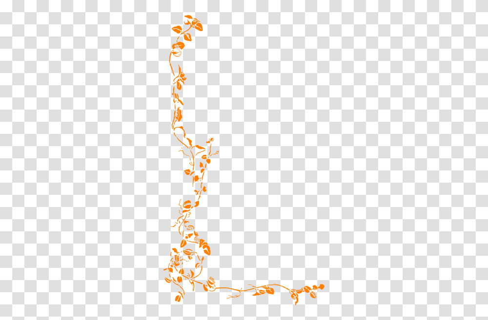 Orange Floral Garland Clip Art Vector Clip Free Black And White Flower Border, Plot, Fire, Graphics, Map Transparent Png